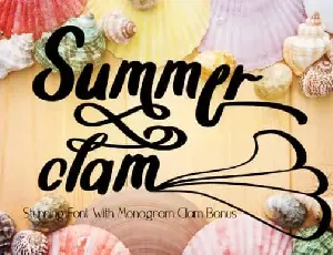 Summer Clam Calligraphy font