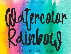 Watercolor Rainbow font