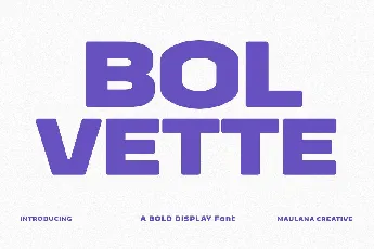 Bolvette font