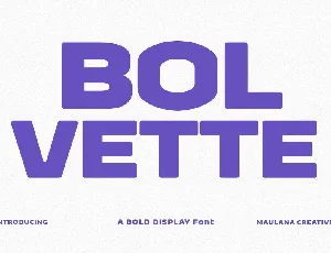 Bolvette font