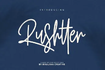 Rushtter Signature font