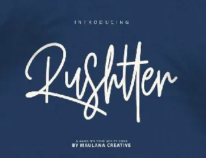 Rushtter Signature font