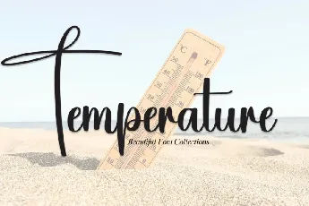 Temperature Script font