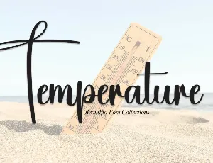 Temperature Script font