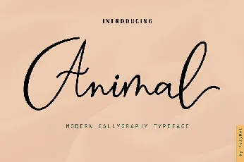 Animal Modern Calligraphy Script font