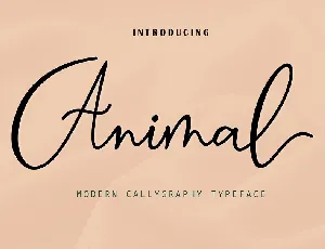 Animal Modern Calligraphy Script font