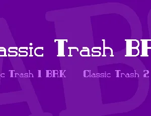 Classic Trash BRK font