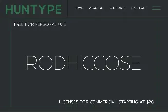 Rodhiccose font