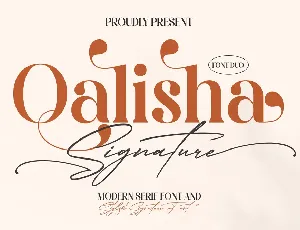 Qalisha Signature font