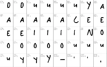 Happy Hints font