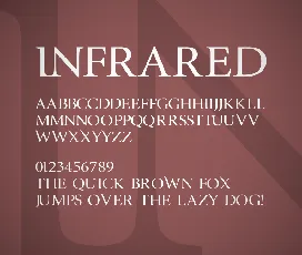 InfraRed font