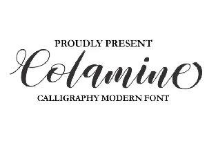 Colamine font