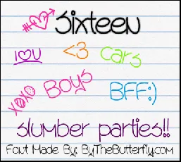 Sixteen font