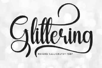 Glittering Script font