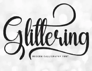 Glittering Script font