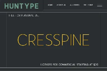 Cresspine font