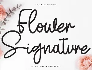 Flower Signature font