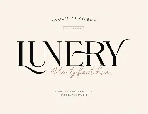 Lunery Purity Duo font