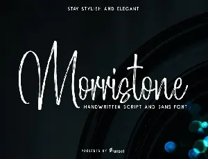 Morristone Brush font