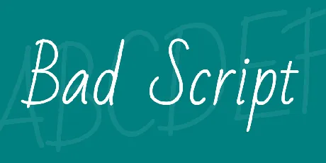 Bad Script font