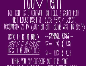 TooTight font