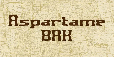 Aspartame BRK font