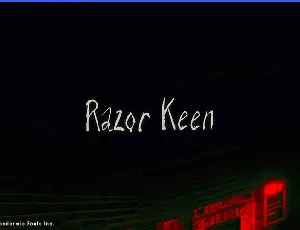 Razor Keen font