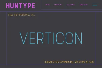 Verticon font