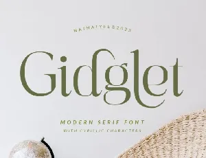 Gidglet font