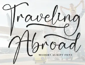 Traveling Abroad Script font