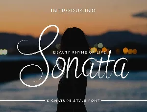 Sonatta Calligraphy Script font