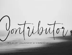 Contributor Calligraphy font