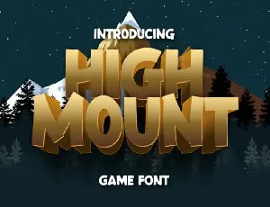 High Mount Display font