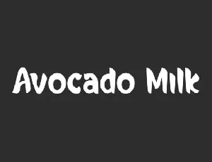 Avocado Milk font