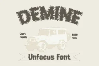 Demine Unfocus font