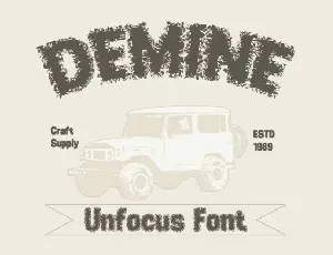 Demine Unfocus font