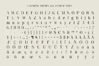 Camarine Drawn font