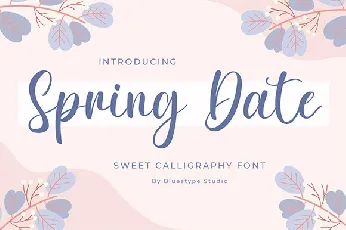 Spring Date font