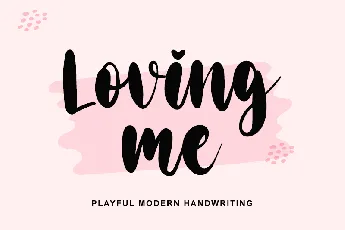 Loving me - Personal use font