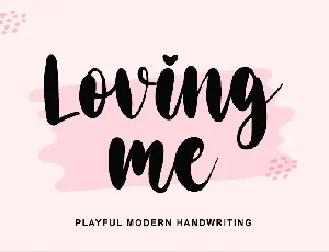 Loving me - Personal use font