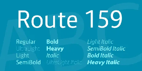 Route 159 font