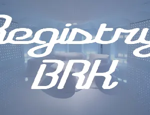 Registry BRK font