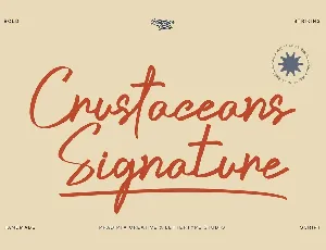 Crustaceans Signature font