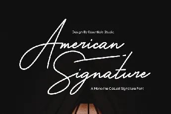 American Signature Script font