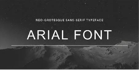 Arial font