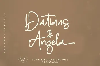 Datians Angela font