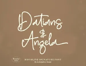 Datians Angela font