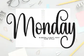 Monday Script font