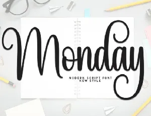 Monday Script font