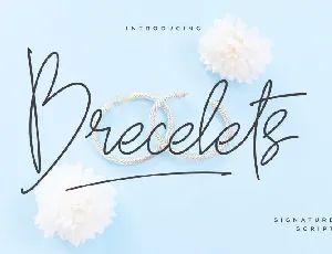 Brecelets Signature font